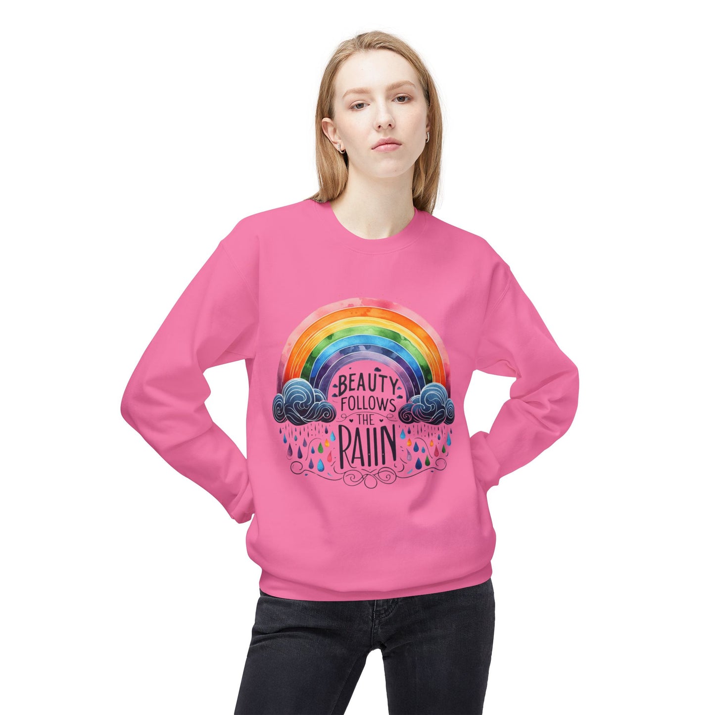 Beauty Follows The Rain Affirmation Sweatshirt