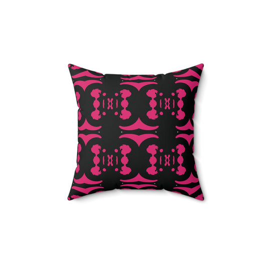 Square Pillow - Cute HG BLGL Homz Design black